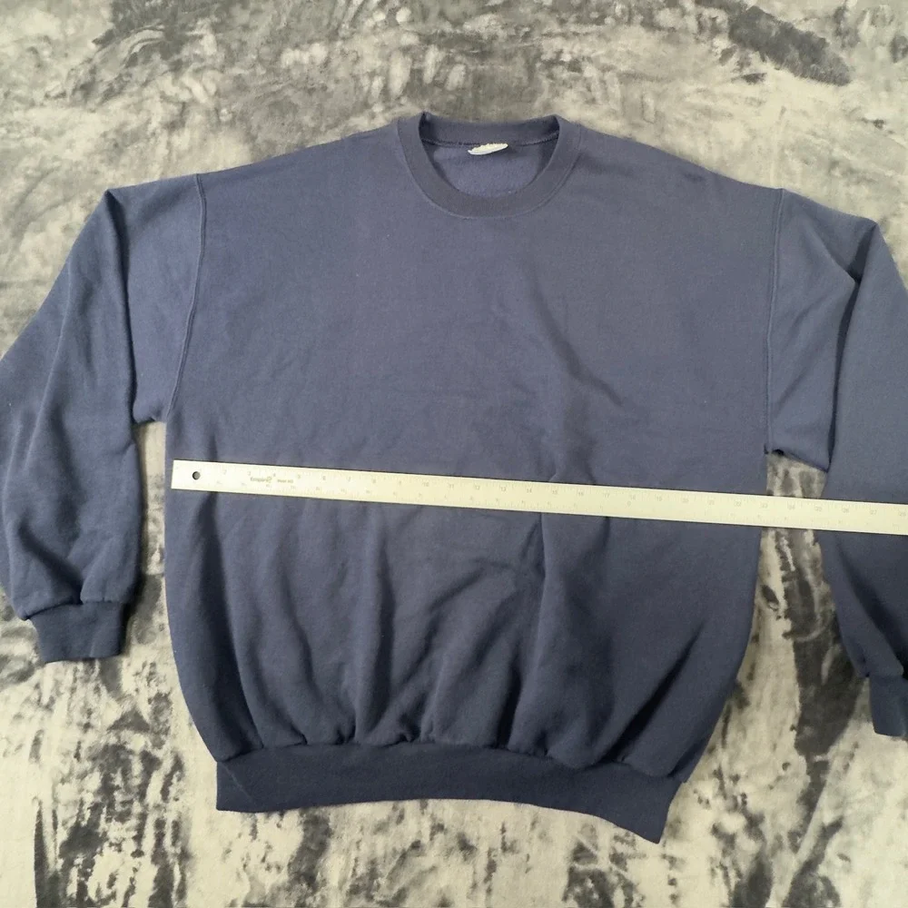 Jerzees Sweatshirt Mens XL Blue NuBlend Crewneck Fleece Pullover Blank
